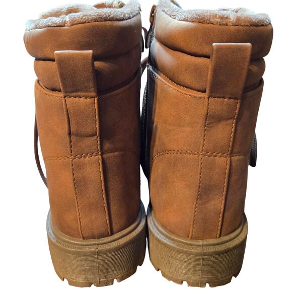 Boy's 3  Brown  Insulated Water Resistant Combat Boots Shoes Child's Kid's - Picture 4 of 6